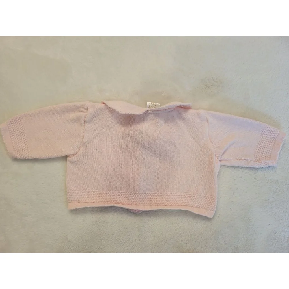 Bundle 2 Vintage Teddy Tots Baby Girl Pink Knit Sets Size 0